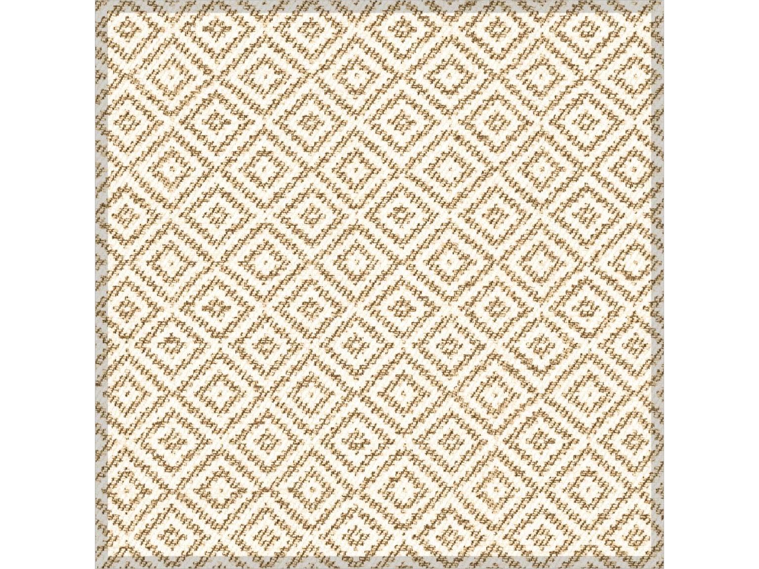 Dessous de verre en tissu 9 plis, 95 x 95 mm, marron « LAGOS »