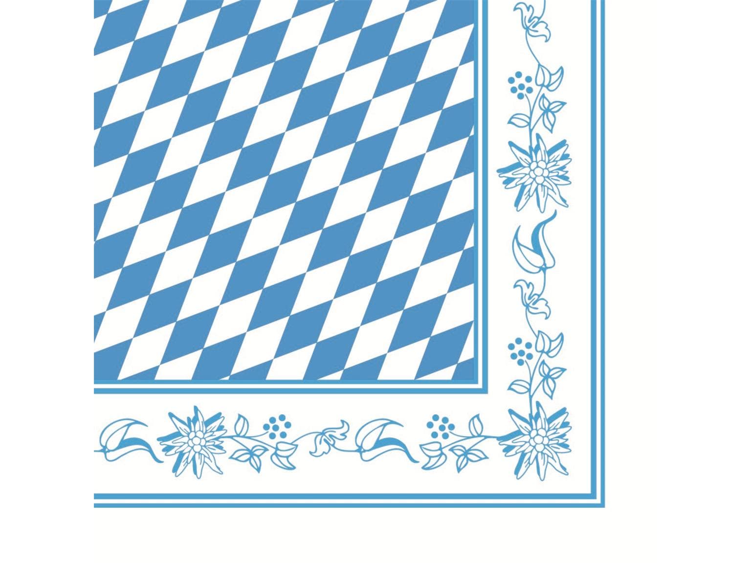 Servietten Airlaid, 40 x 40 cm, 1/4 Falz, "BAYERN " Rauten