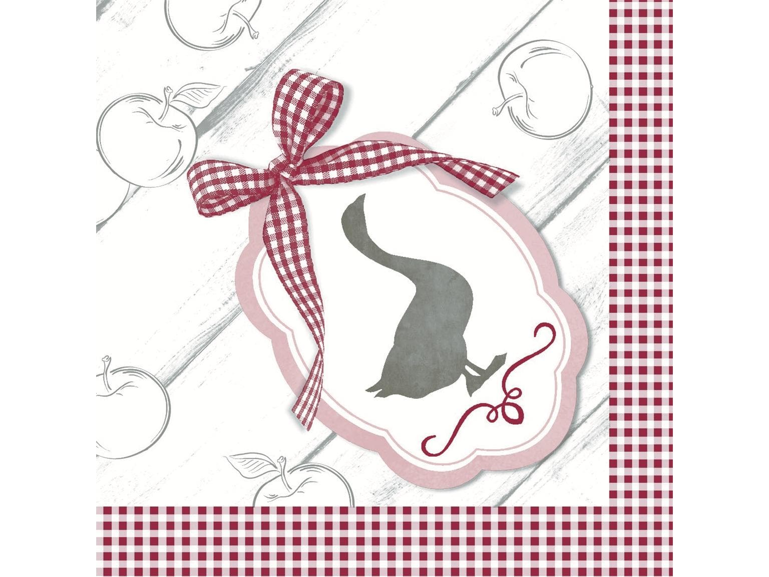 Servietten Airlaid, 40 x 40 cm, 1/4 Falz, "GÄNSE-ESSEN"