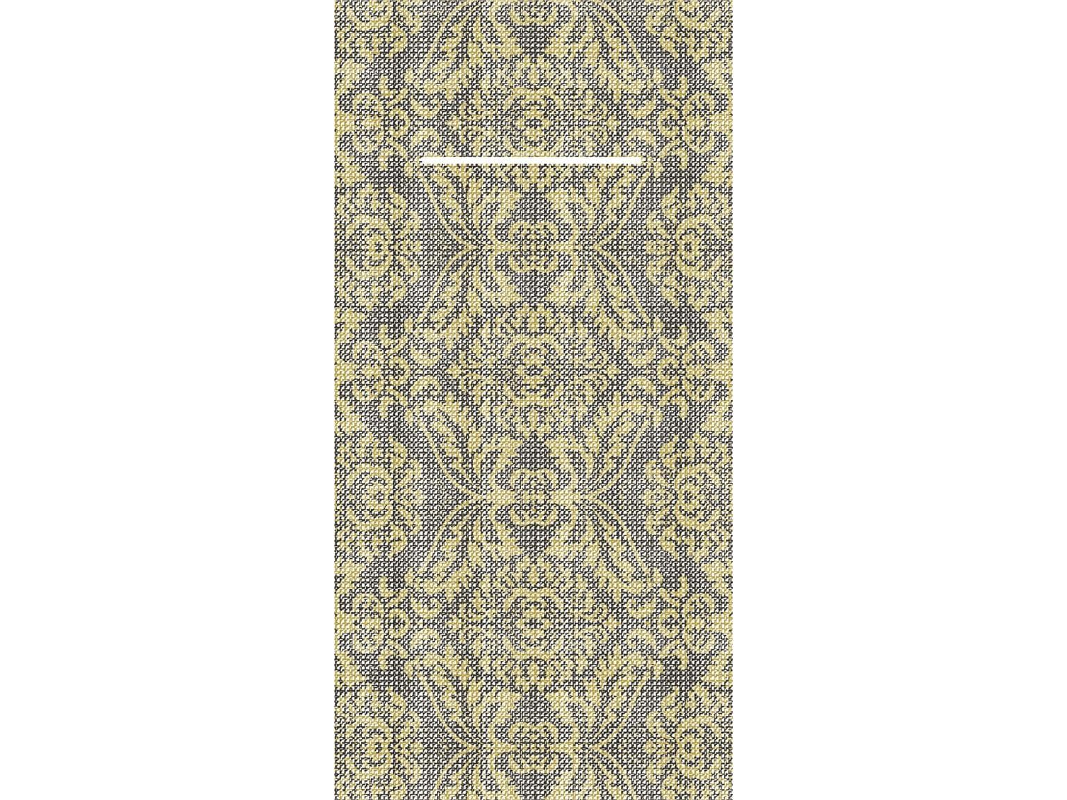 Besteckserviette Airlaid, 40 x 40 cm, 1/8 Falz, "KIYAN" gold/schwarz