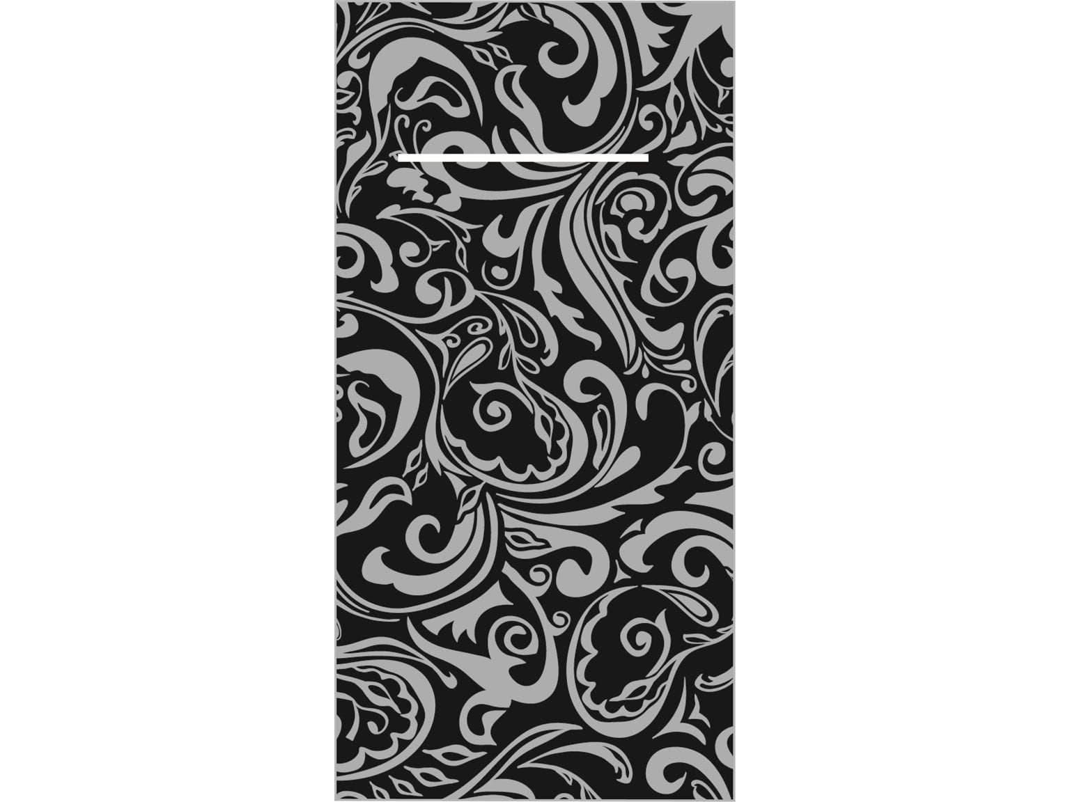 Besteckserviette Airlaid 65 gm2, 40x40cm 1/8 Falz, "LIAS", schwarz/silber