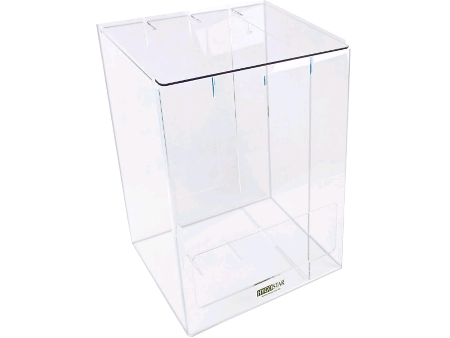 Doppelspender aus Acryl, transparent, für Einwegbekleidung, teilbar durch