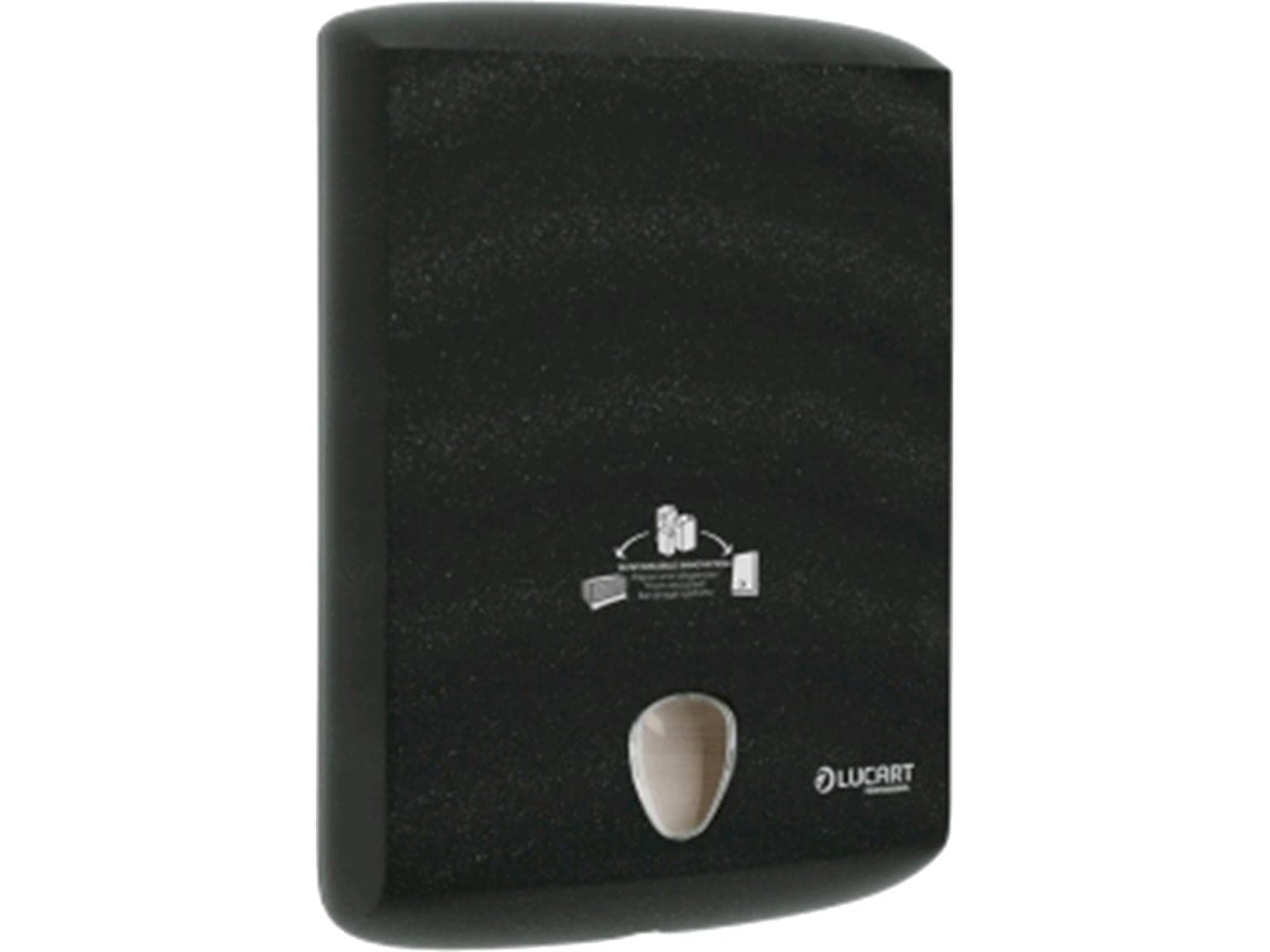 Falthandtuchspender EcoNatural schwarz für Papierhandtücher, hergestellt aus