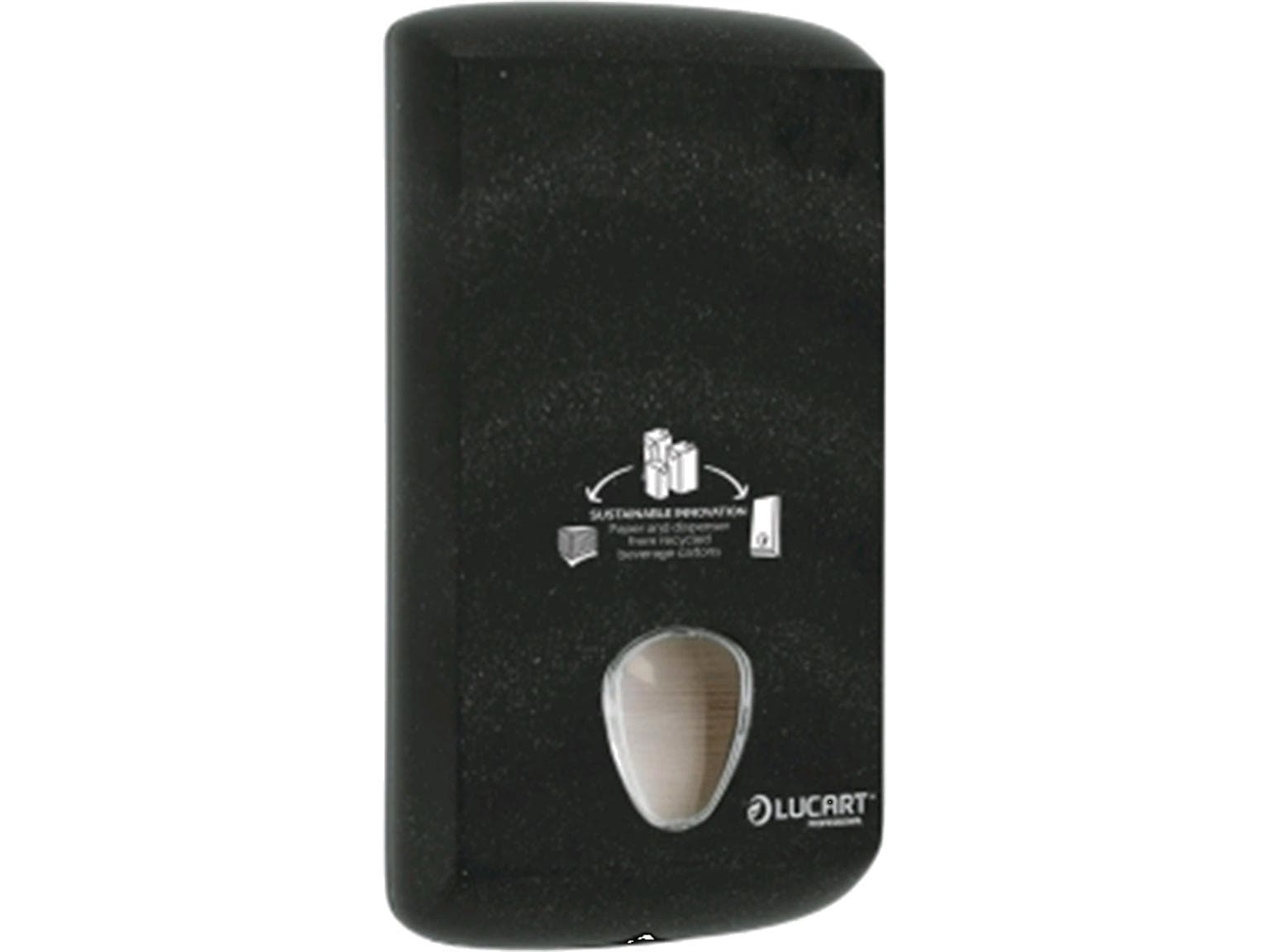 Einzelblatt WC-Papier Spender EcoNatural schwarz, 300 x 170 x 132 mm