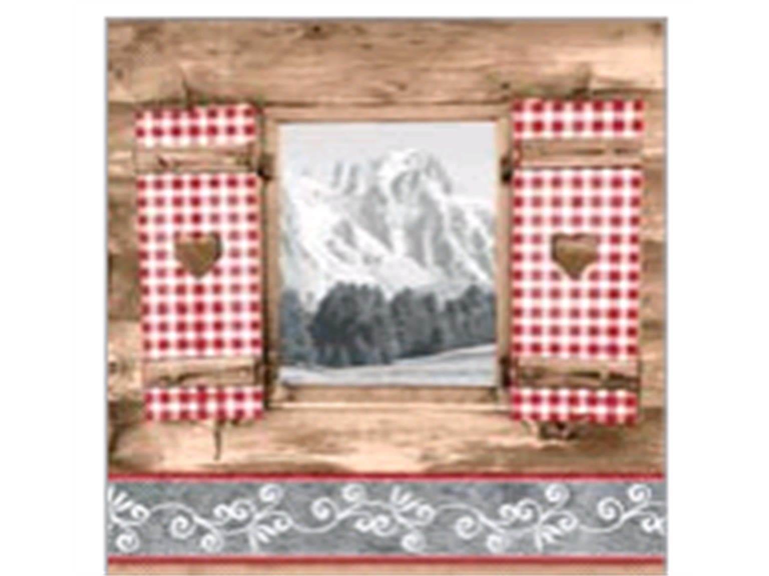 Servietten Tissue 3-lagig, 40 x 40 cm, 1/4 Falz, "ALMBLICK"