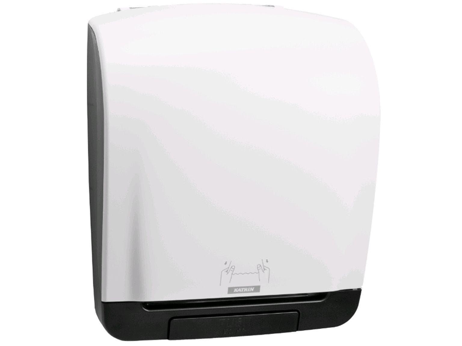 Handtuchspender Katrin Systeme, weiss 335 x 403 x 216 mm, 1-Roll Spender