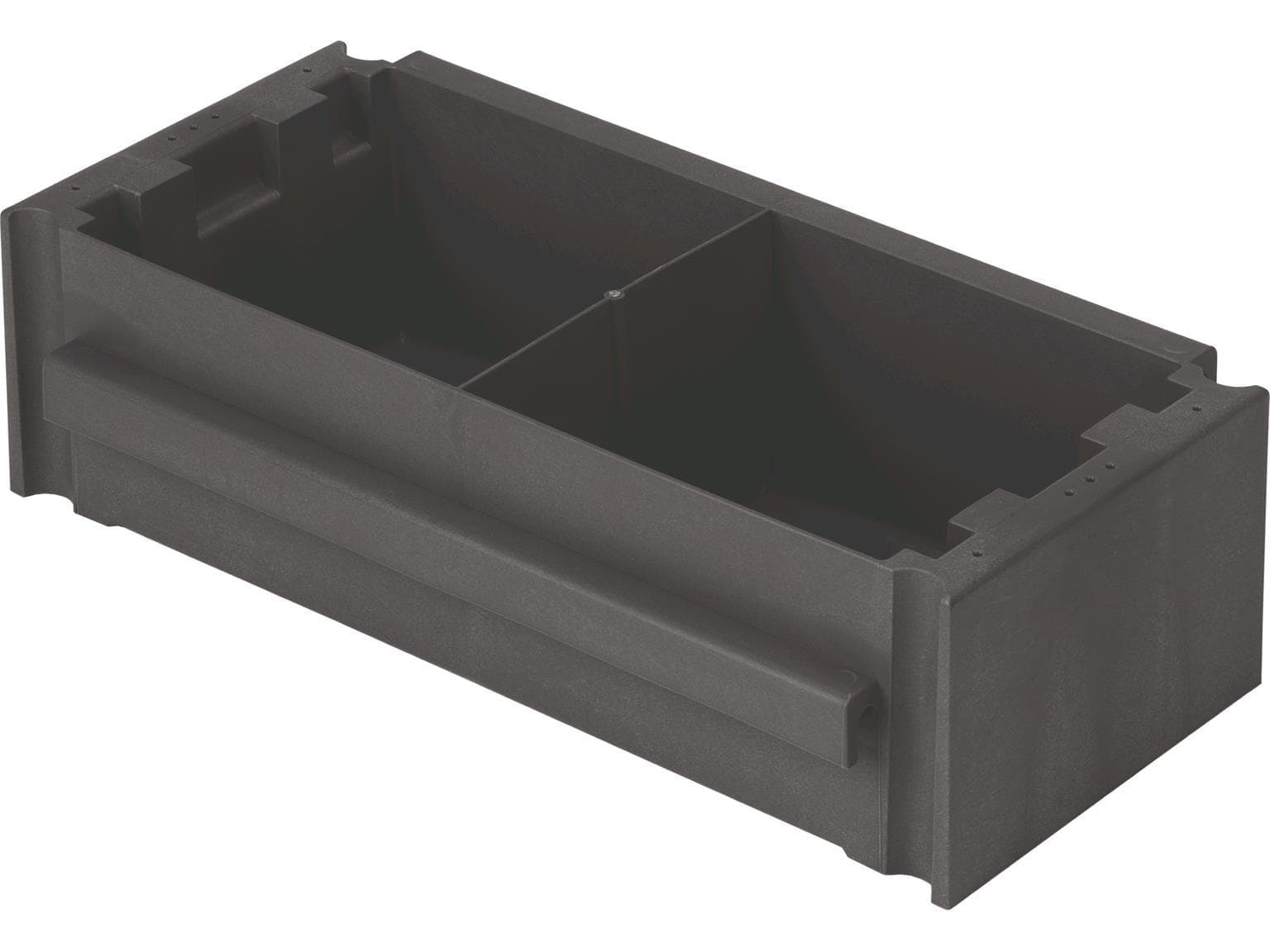 Ablageschale schmal mit Facheinteilung, graphit