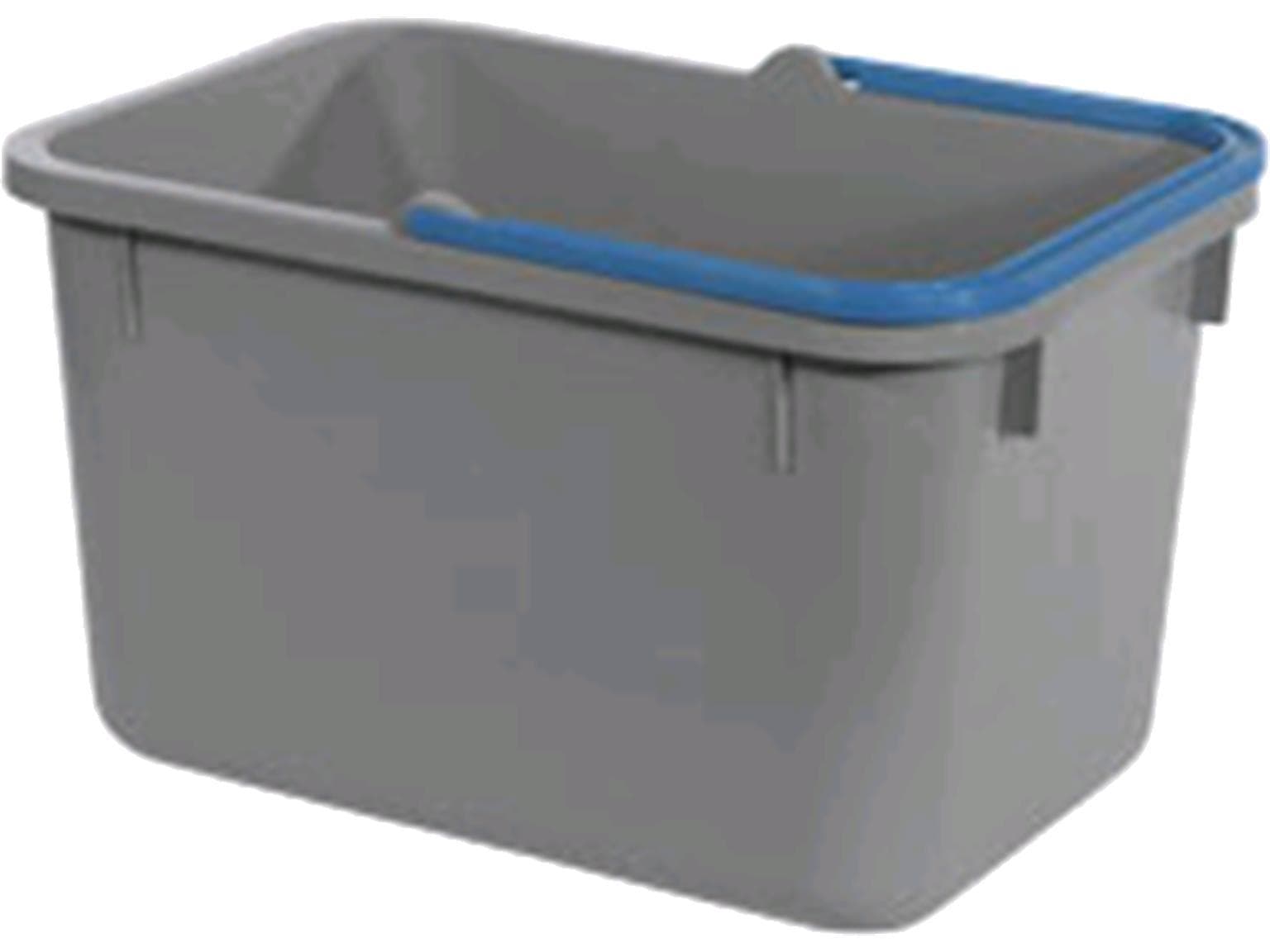 17-Liter Eimer, grau mit farbcodiertem Henkel (blau)