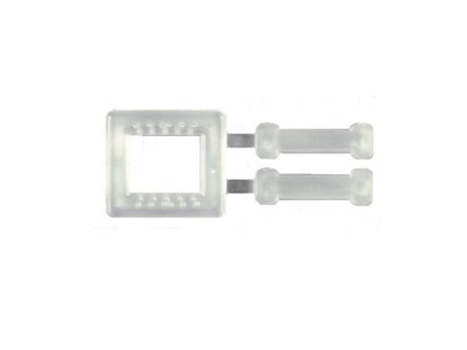 Kunststoff-Spannschnallen 16 mm transparent/weiss