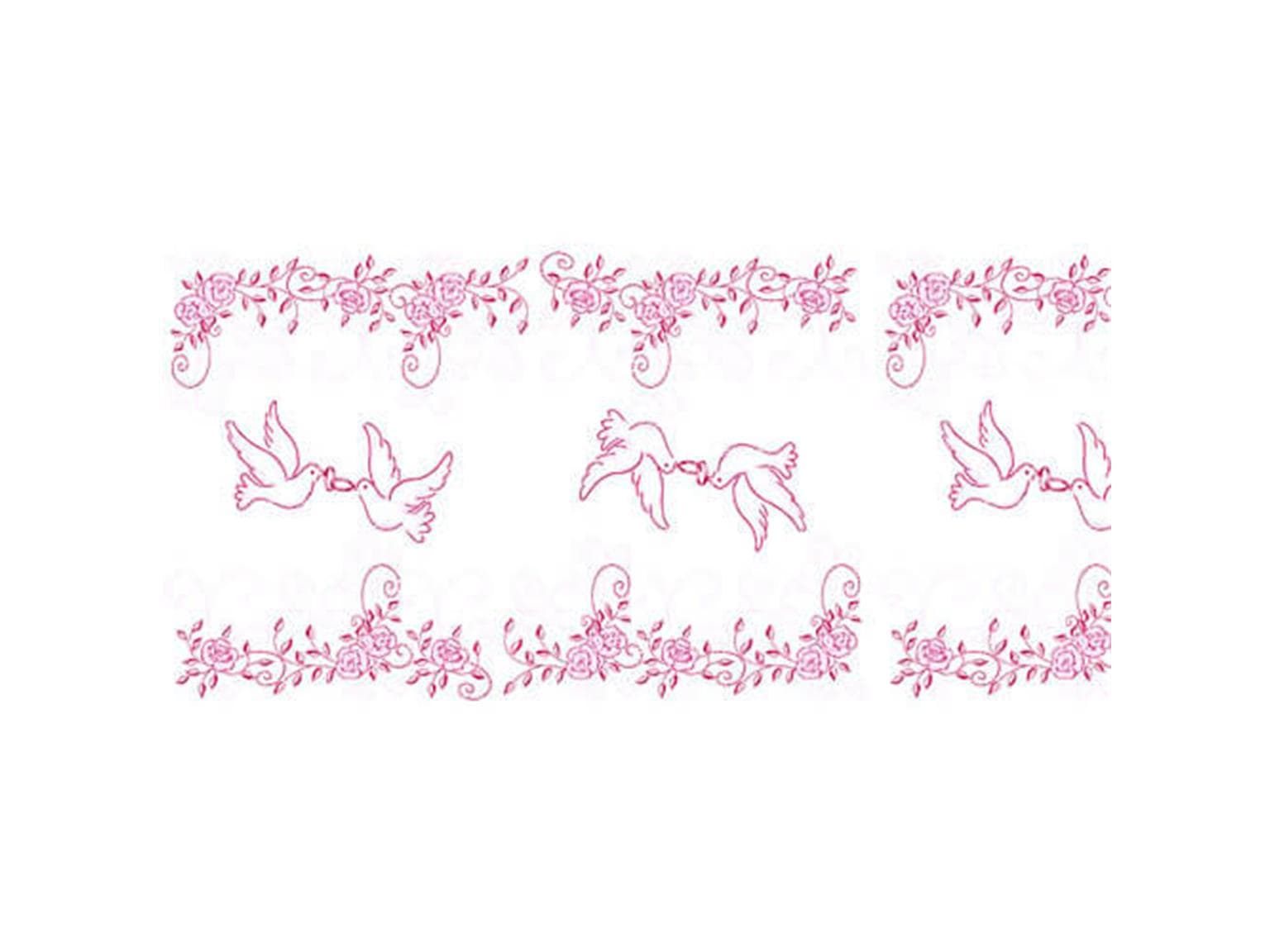 Tischläufer Airlaid, 40 cm x 24 lfm, Hochzeit (rosa/bordeaux)