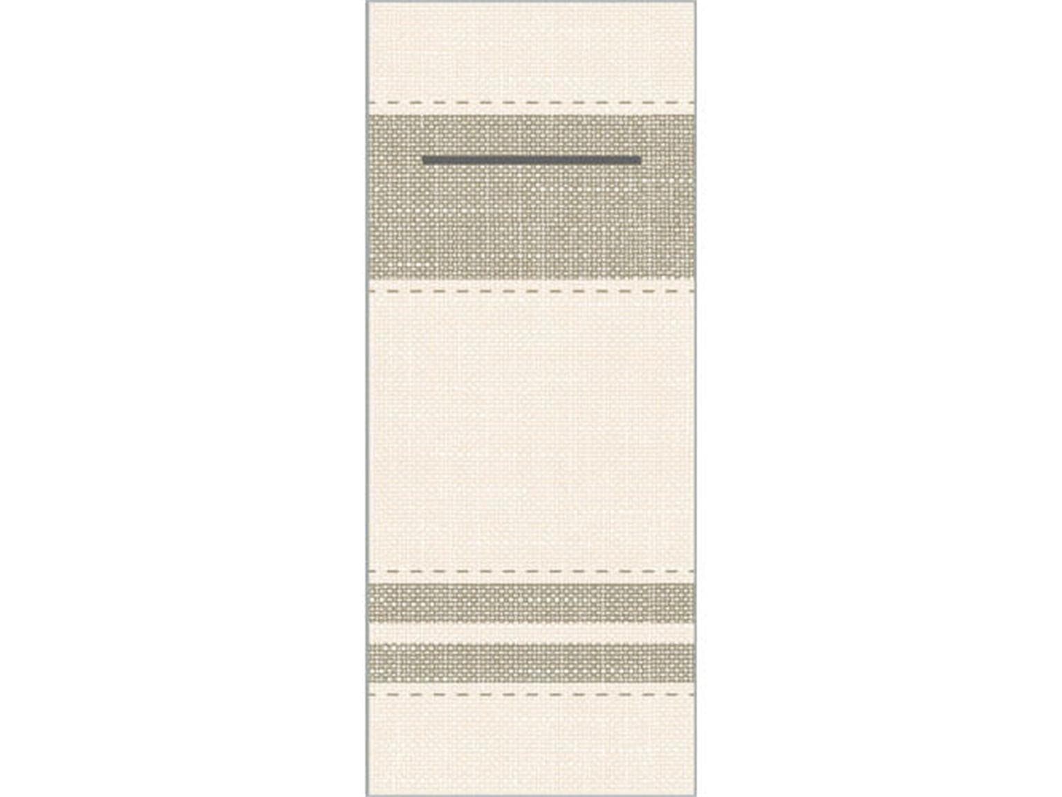Besteckserviette Airlaid, 40 x 33 cm, 1/8 Falz, Brooklyn (beige/beige grey)