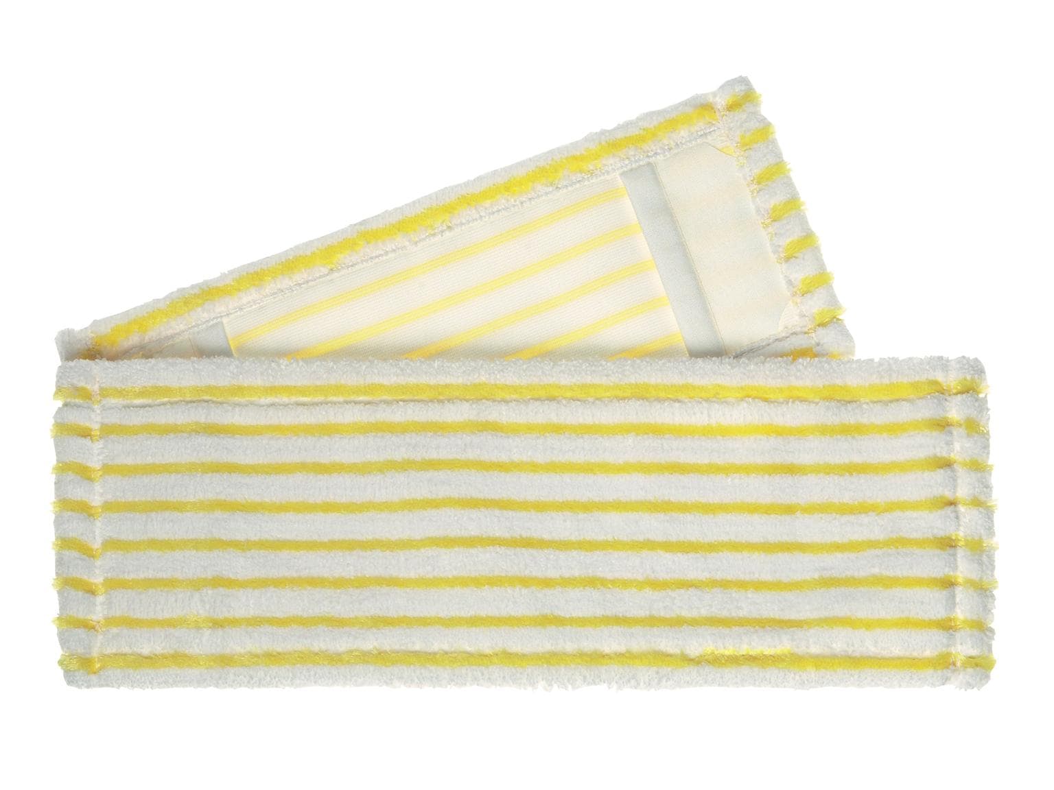 Micro-Borstenmopp weiss/gelb Tasche/Lasche, 40 cm, mit doppelt so