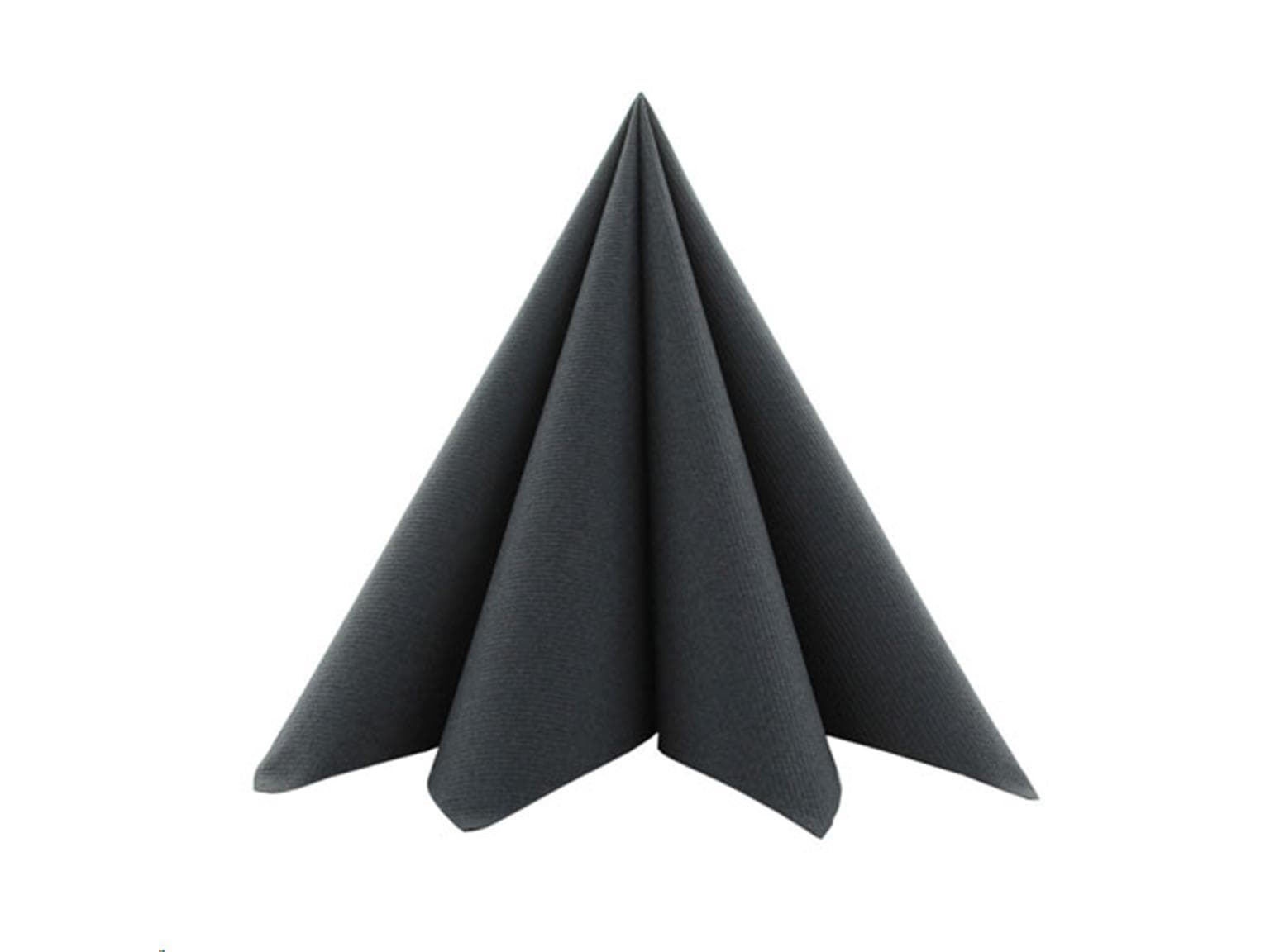 Servietten Softpoint, 40 x 40 cm 1/4 Falz, schwarz, unbedruckt
