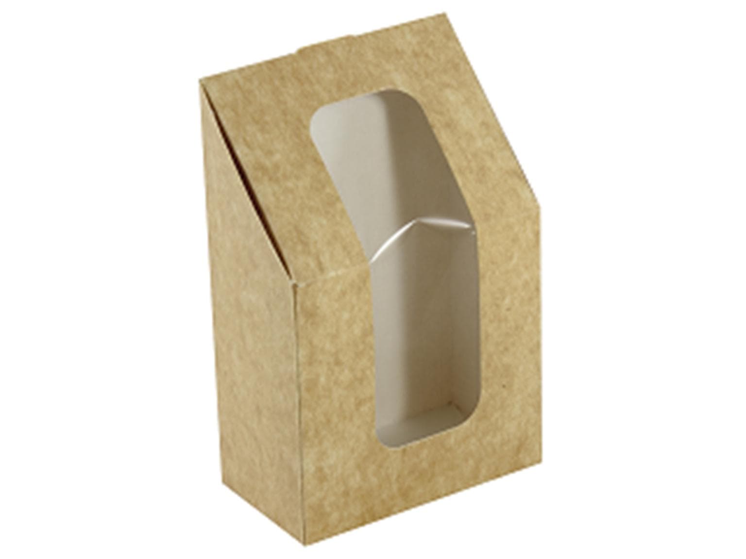 Wrap-Verpackung aus braunem Kraftkarton, 90 x 50 x 140 mm, mit