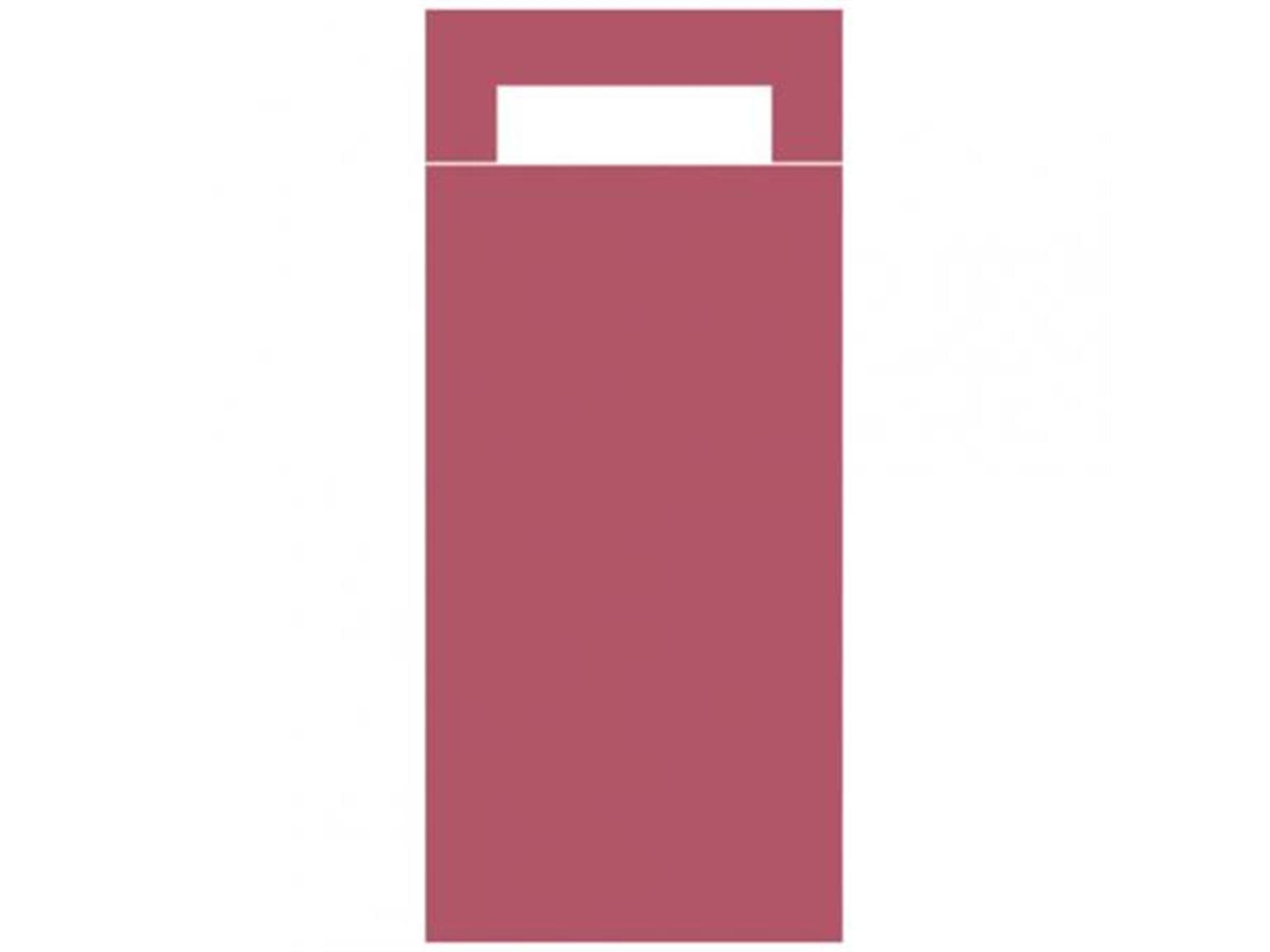 Bestecktasche Papier + Tissue, 202x85mm, bordeaux, unbedruckt