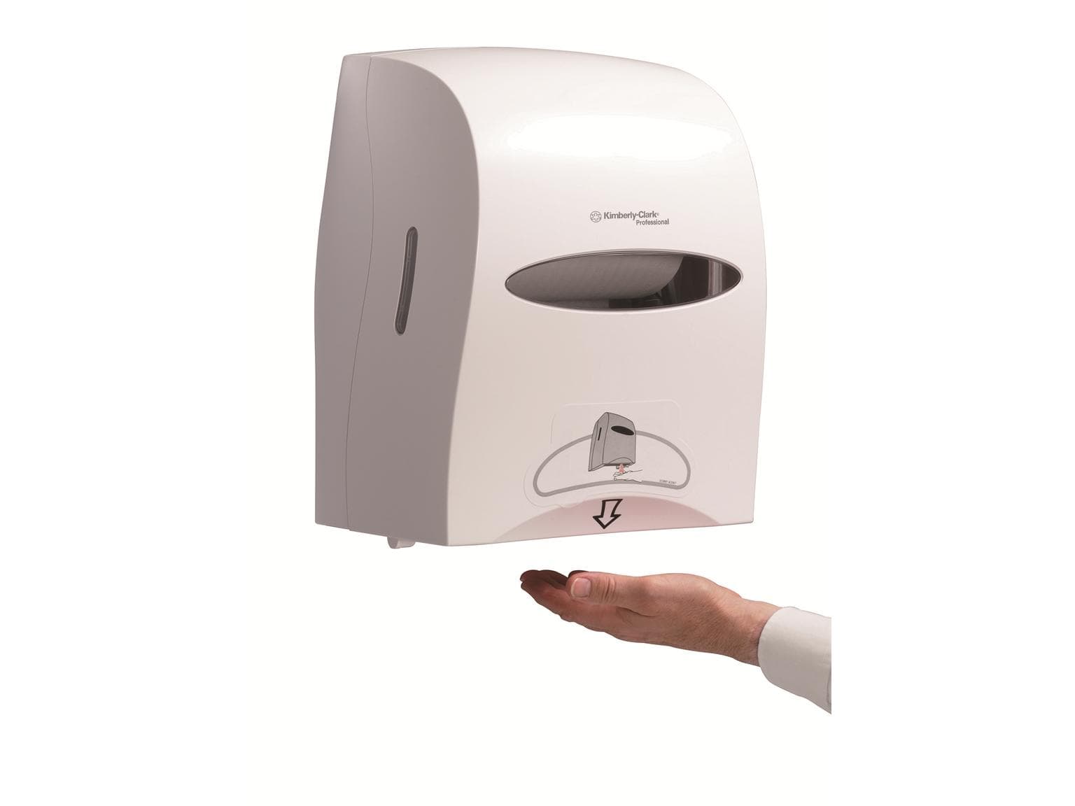 Rollenhandtuchspender, elektronisch H 417 x B 318 x T 257 cm, weiss