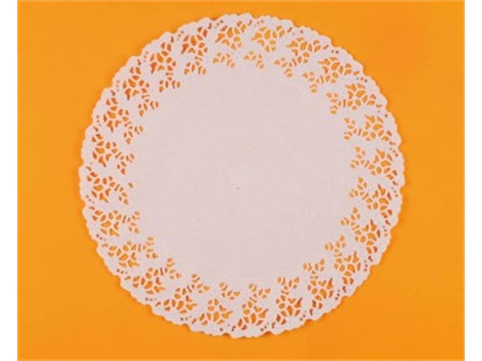 Tortenspitzen "Harmony" ø 10 cm rund, weiss, fettdicht