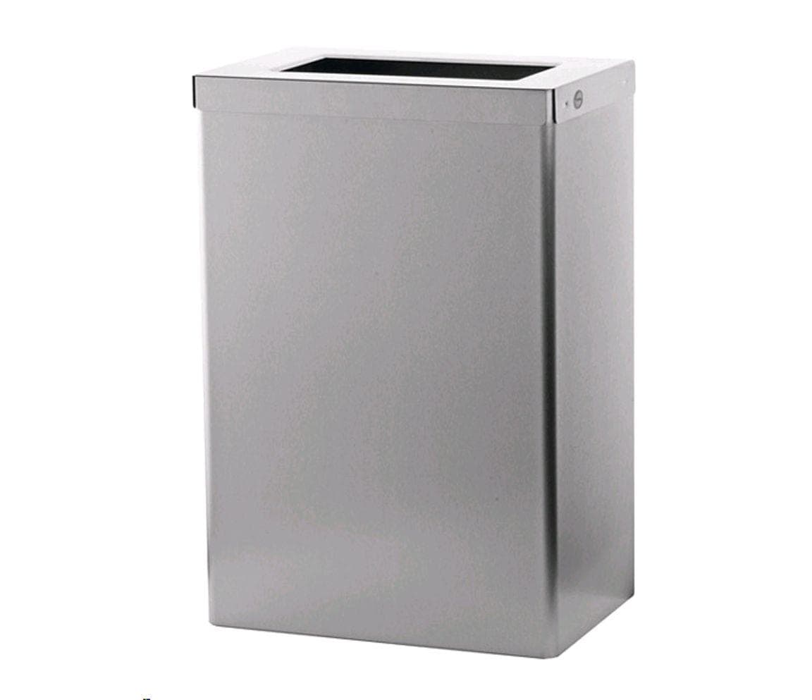 Abfallbox SanTral EBU 50 E AFP Edelstahl 50 Liter, oben offene Abfallbox