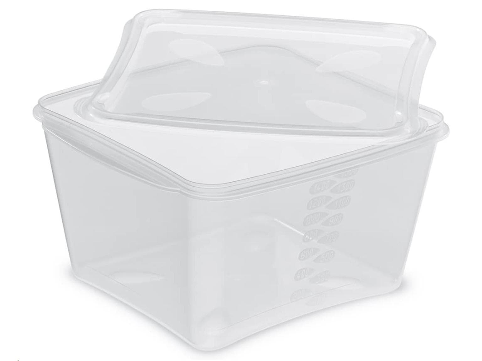 Schale aus Kunststoff PP, transparent 1500 Lt, 175 x 159 x 95 mm, inkl.