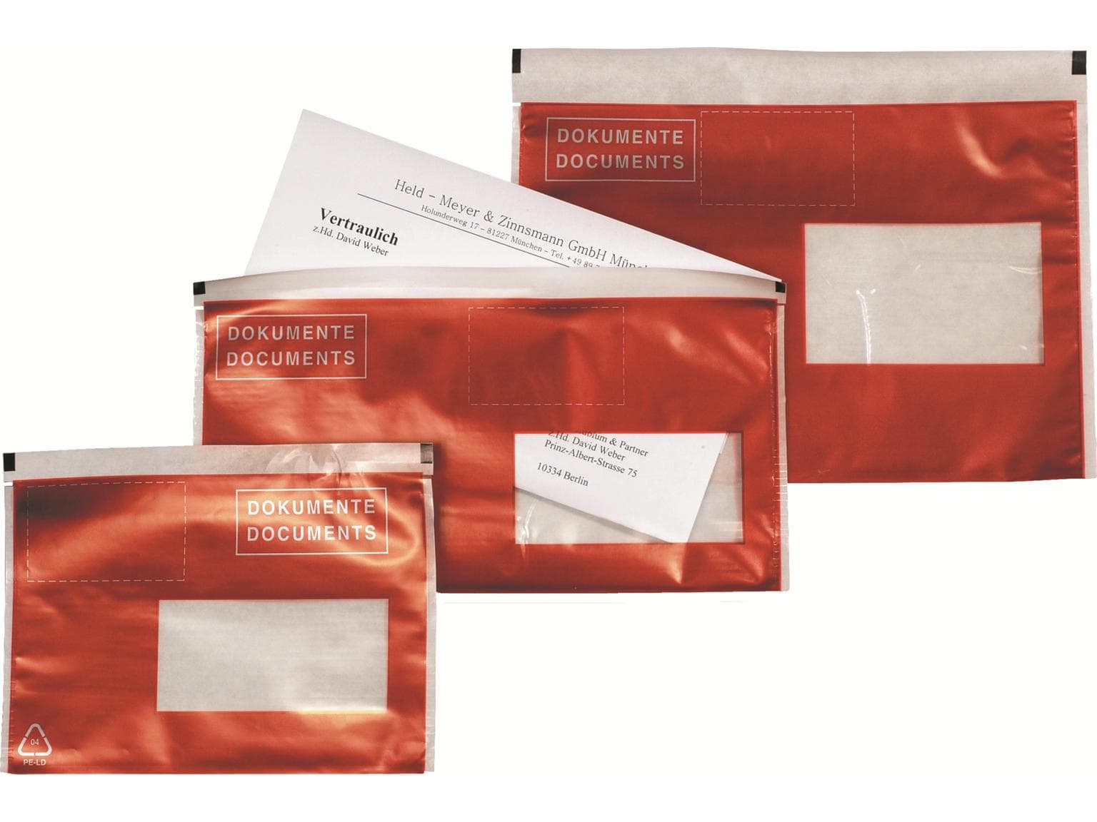 Dokufix C5 mit Fenster rechts, post- konform, 240 x 160 + 15 mm (Innen