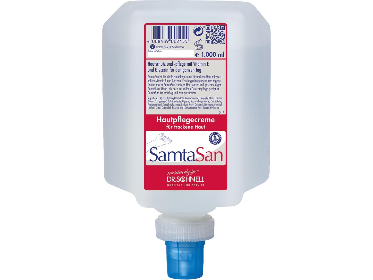 SamtaSan, Hautpflegecreme für trockene, beanspruchte Hände, zieht schnell ein