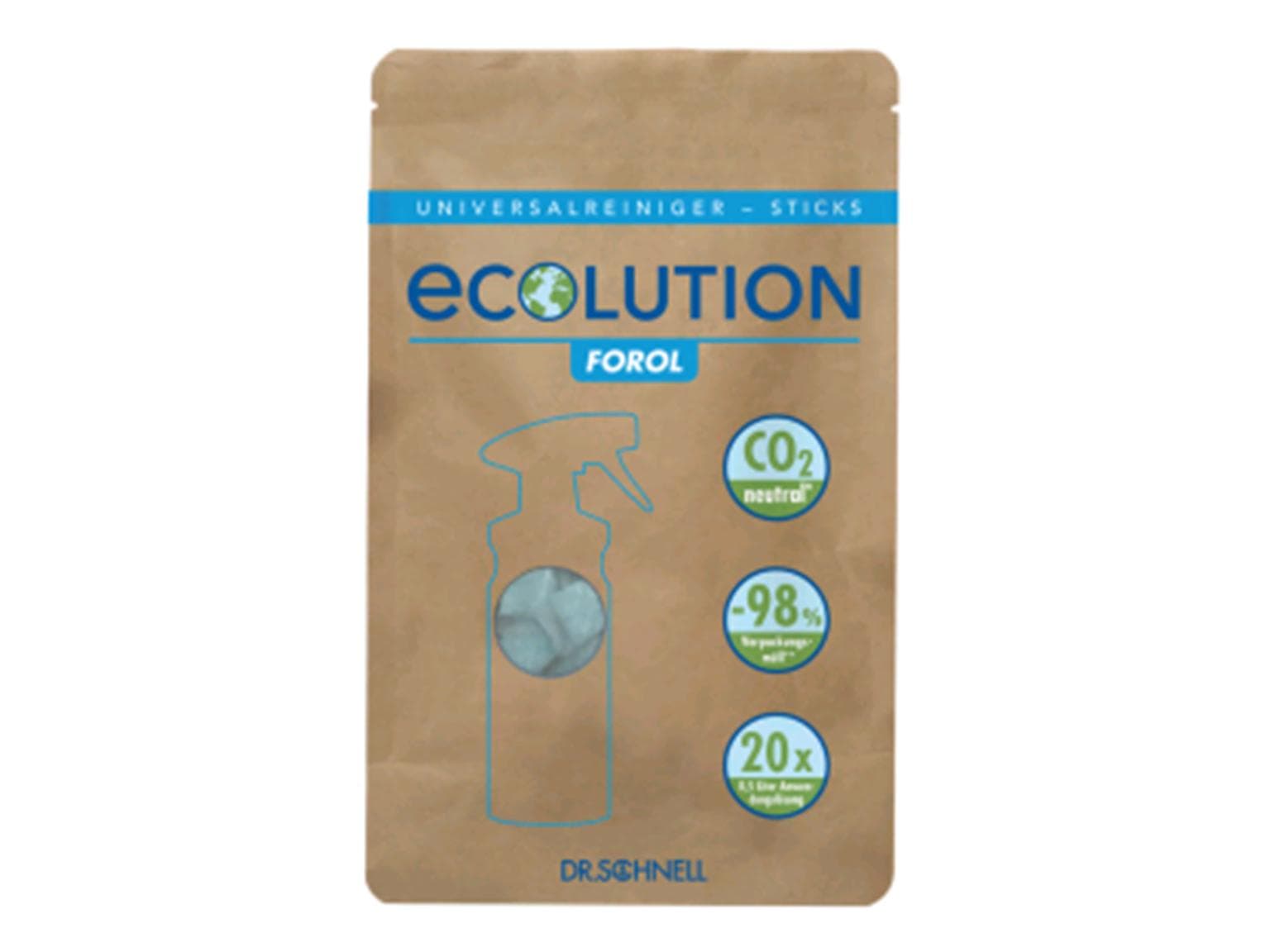 Forol ECOLUTION, Sticks à 3 gr. Pulverförmiger Universalreiniger