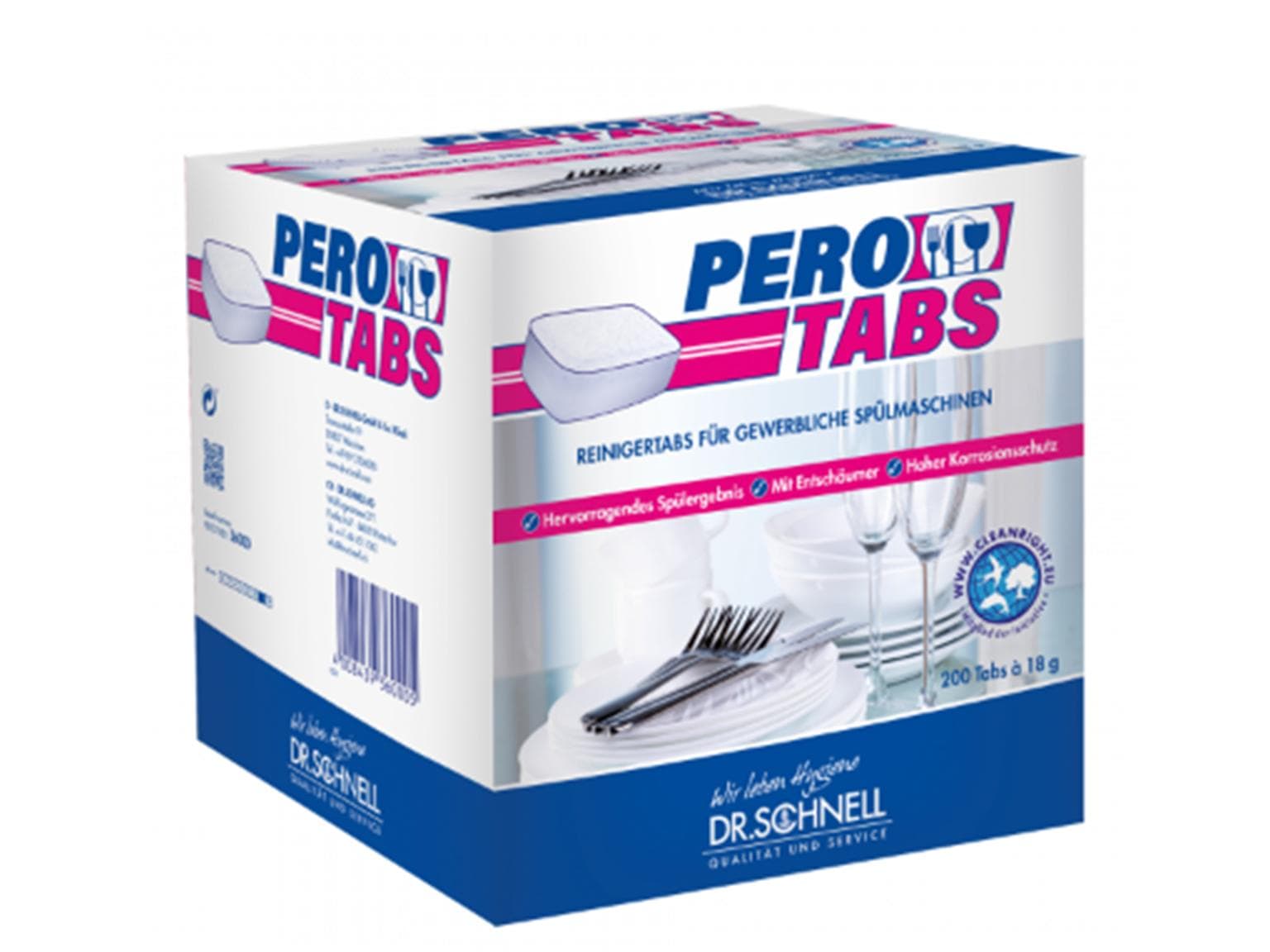 PERO TABS für die Frischwasser- Untertisch-Geschirrspülmaschinen