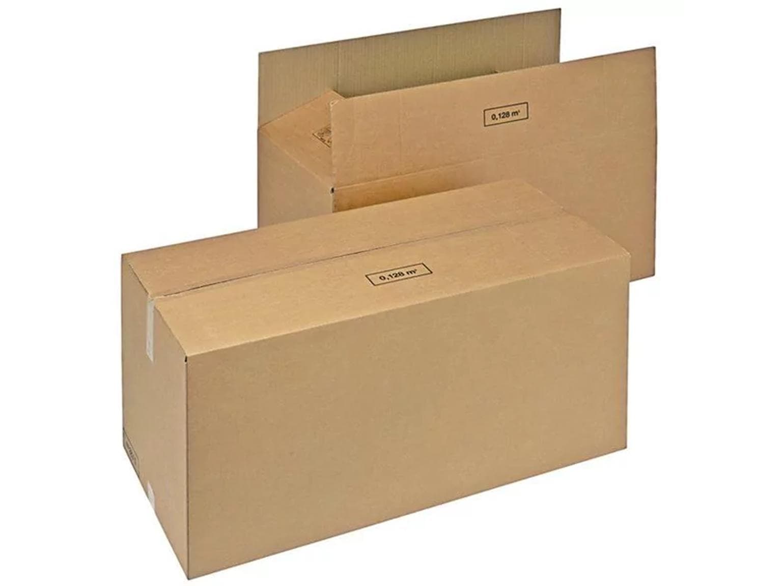 Faltschachtel 2-wellig, braun/braun, Innenmasse 391x286x292 mm, Fefco 0201