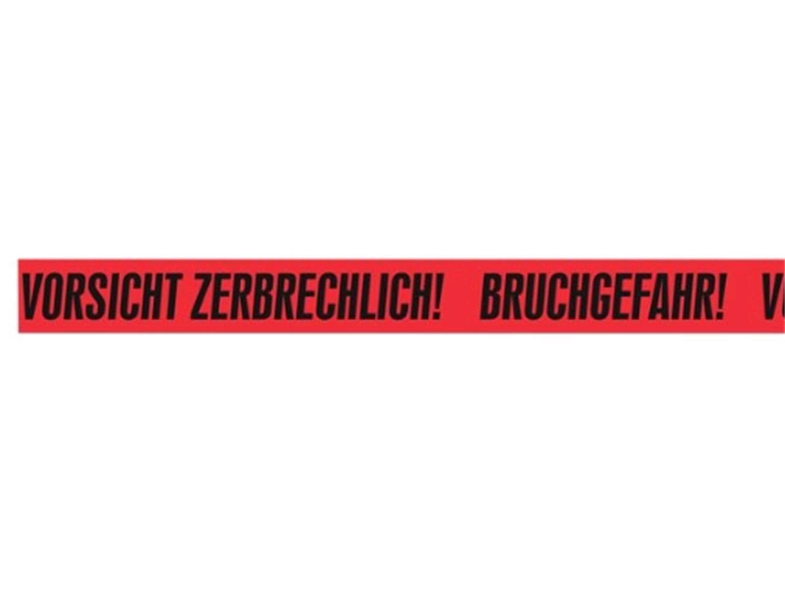 Klebebänder PVC orange "Vorsicht zer- brechlich" Standarddruck, 50 mm x 66 lfm