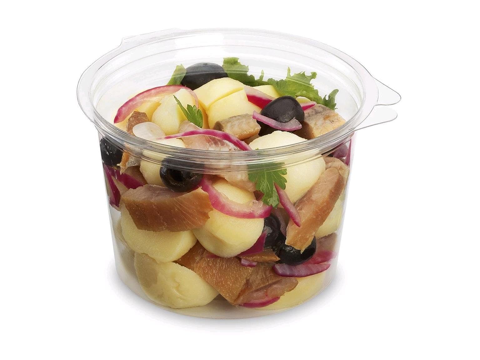 Saucenbecher, 125 ml, rPET/PET transparent, ø 70 mm, Höhe: 59 mm