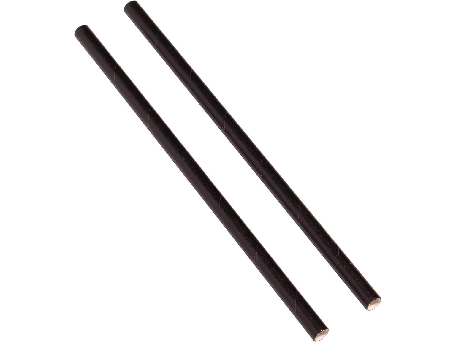 Papiertrinkhalme gerade, ø 6 mm, Länge 150 mm, Farbe schwarz,