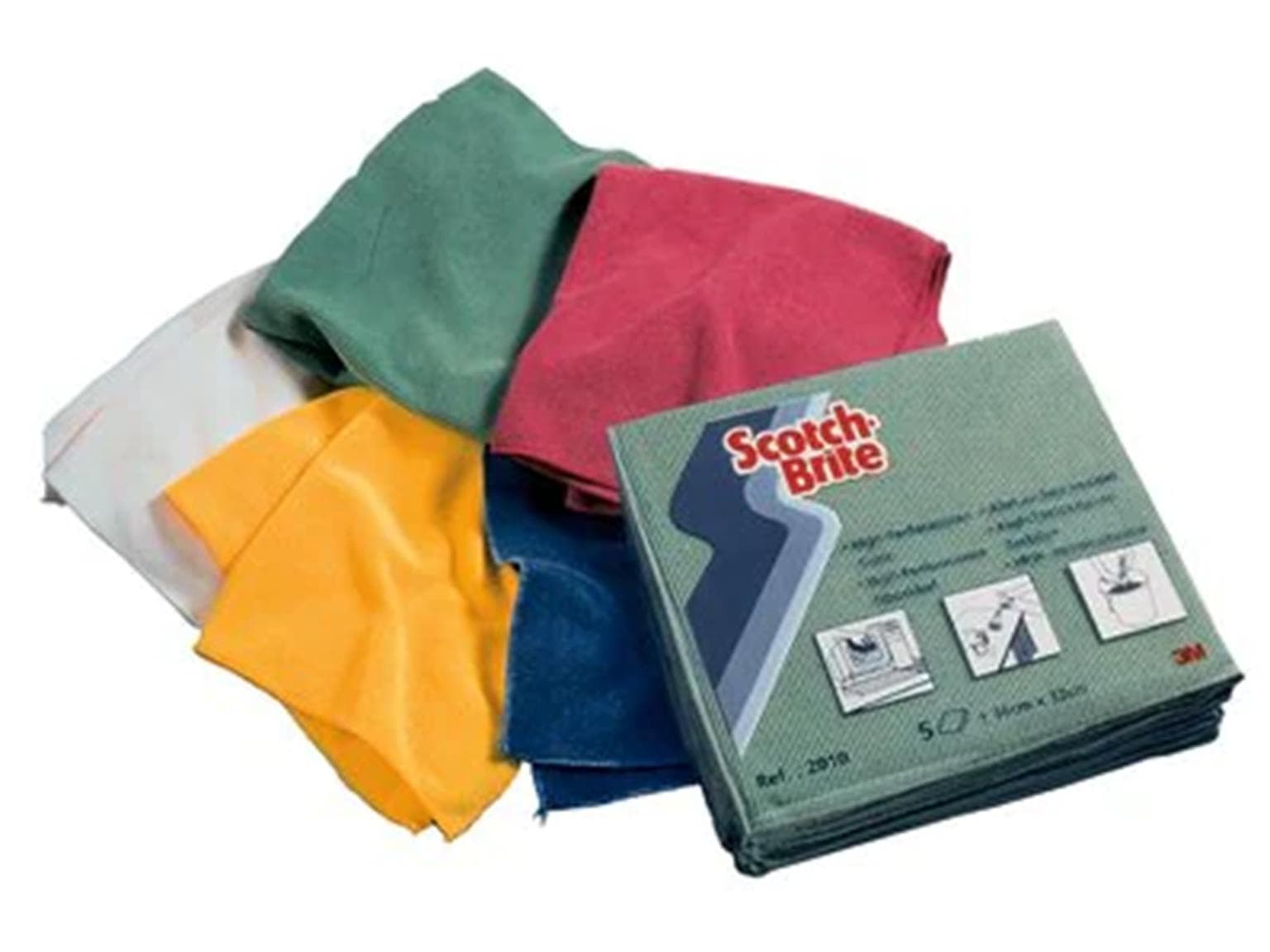 3M Scotch-Brite Microfaser Hoch- leistungstücher 2010, weiss, 32 x 36 cm