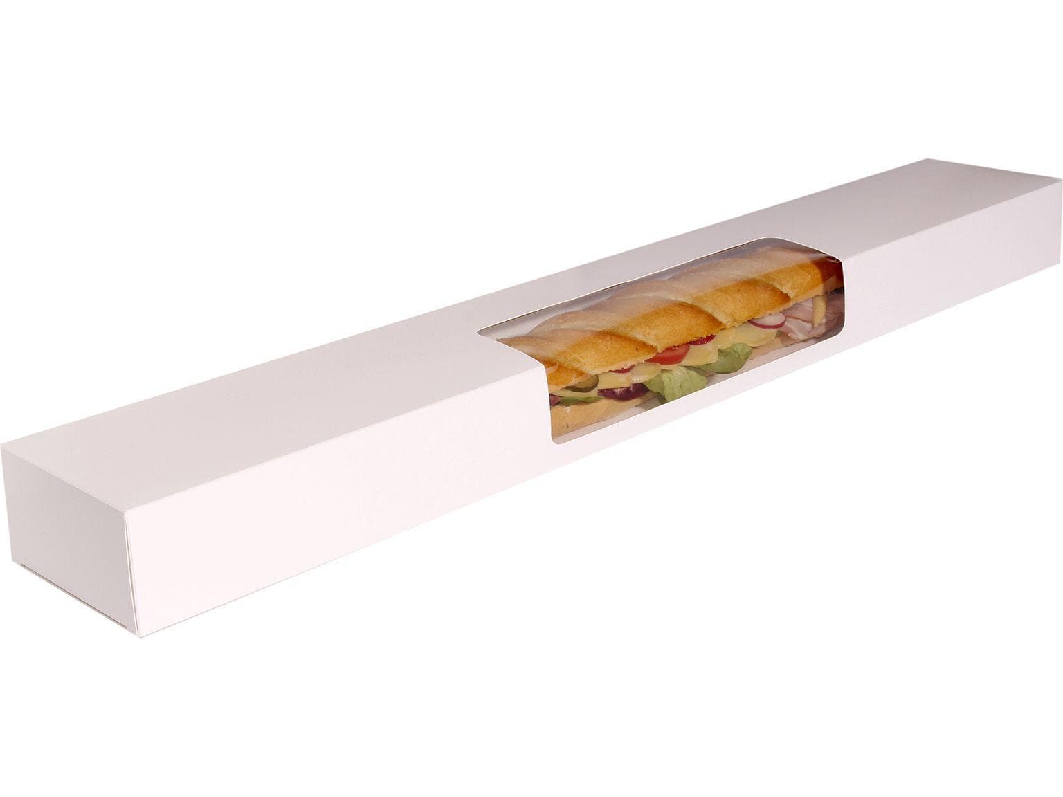 Sandwichverpackung mit Sichtfenster, 150 x 80 x 1000mm, lebensmittelgeeignet,