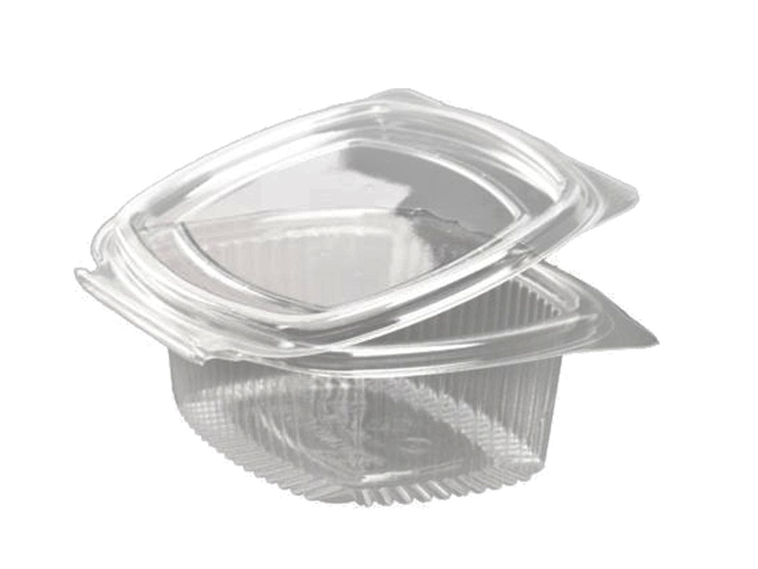 Salatschalen oval, 1000 ml, aus PET/rPET transparent, 194 x 148 x 66 mm