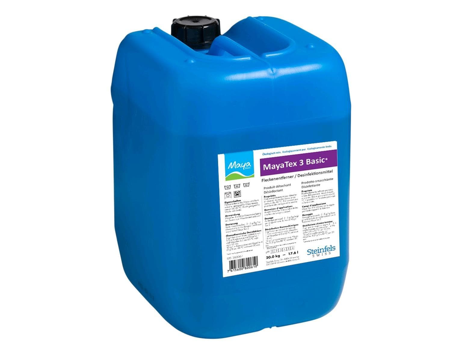 Bleichmittelkonzentrat, MayaTex 3 Basic, für den Einsatz ab 40 °C, 20 kg Bidon