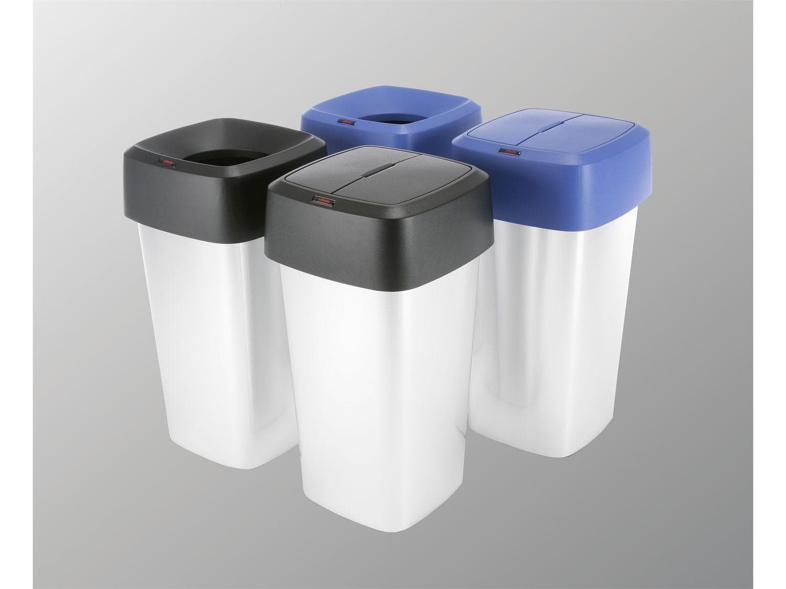 Iris Eckig - Schwingdeckel, schwarz, 39x39x15 cm