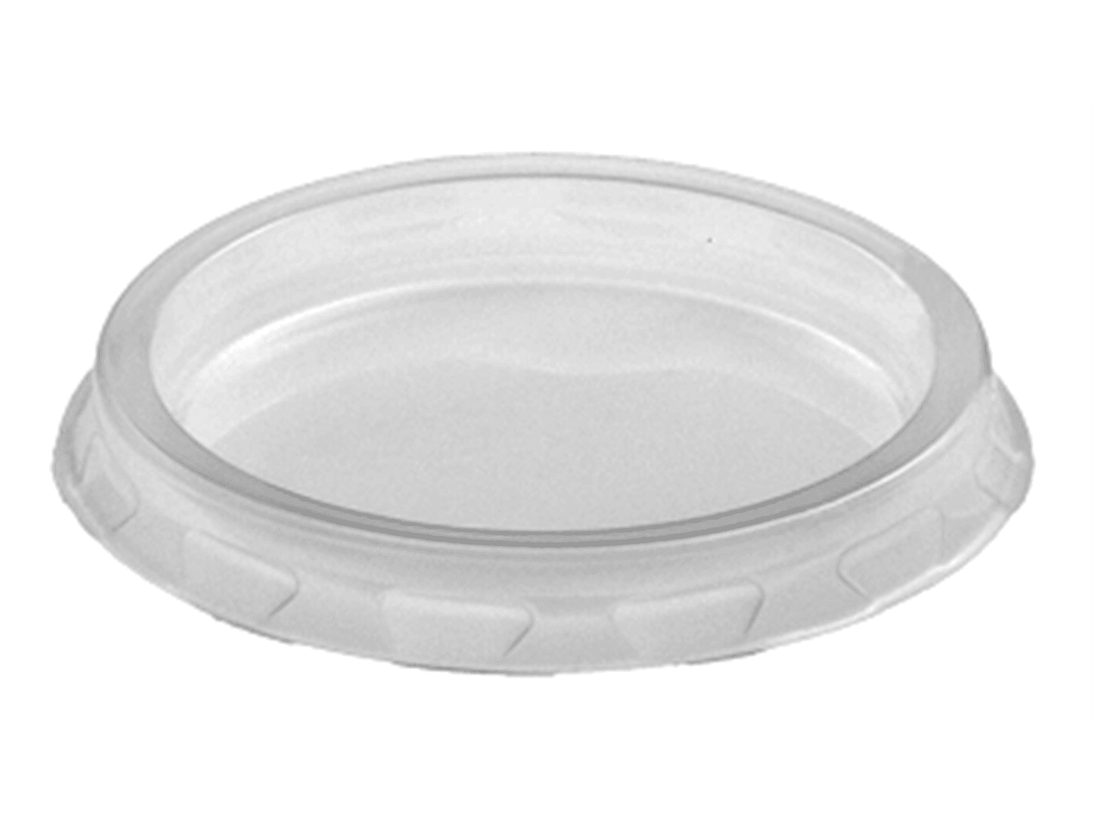 Deckel zu Feinkostbecher (Art. 81XXPETC) ø 122 mm, Höhe 8 mm, aus PET/rPET