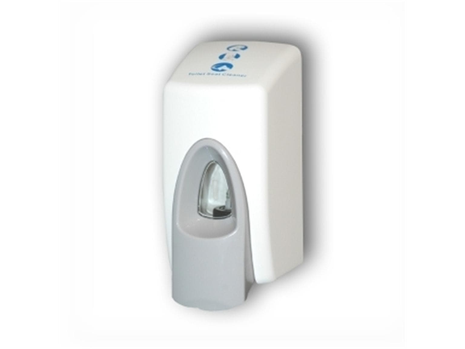 Toilettensitzreiniger Spender für 400ml Flaschen, weiss mit Sichtfenster