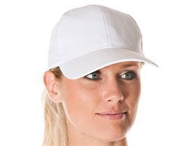 Baseballkappe aus Polycotton, weiss