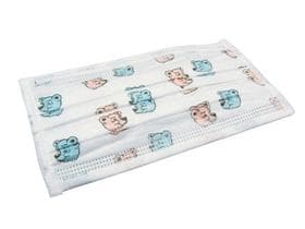 Mundschutz mit Bärchendruck, 3-lagig, Typ II EN14683 , latexfrei,