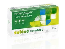 WC-Papier Comfort 3-lagig 100% Recycling weiss, 250 Blatt (9.5 x 12 cm)