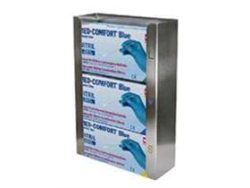 Handschuhboxenhalterung für 3 Boxen, Edelstahl, mit eingestanzten