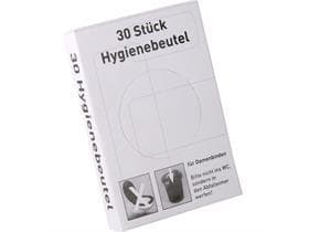 PE- Hygienebeutel, weiss, Beutelmasse: 8 x 6 x 25.5 cm