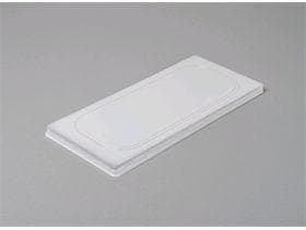 Behälterdeckel für Eiscrème aus PVC, transp, 370 x 175 mm, Höhe 10 mm