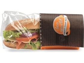 Snack Bag Kraft weiss fettdicht 45 gm2+ PET-Folie 19 my, perforiert, xtra-large,