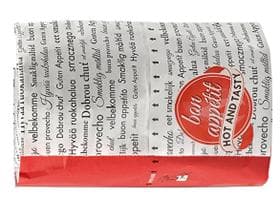 Snack-Bag Thermo, gebl. Kraft weiss 40 gm2, fettdicht, Grösse S,