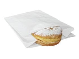 Seitenfaltenbeutel gebl. Kraft 35 gm2 12 x 5 x 23 cm, K1, weiss, unbedruckt