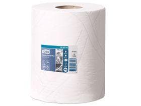 Putztuchrollen Tork Advanced 420 Performance, Hybrid hochweiss, 2-lagig,