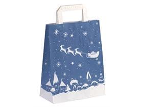 Papiertragetaschen Kraft weiss 80 gm2, "Schlitten" 320 x 140 x 420 mm,