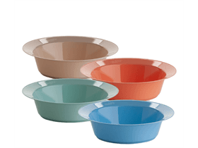 Suppenteller aus Kunststoff Ø 147 mm, Höhe 37 mm, farbig assortiert